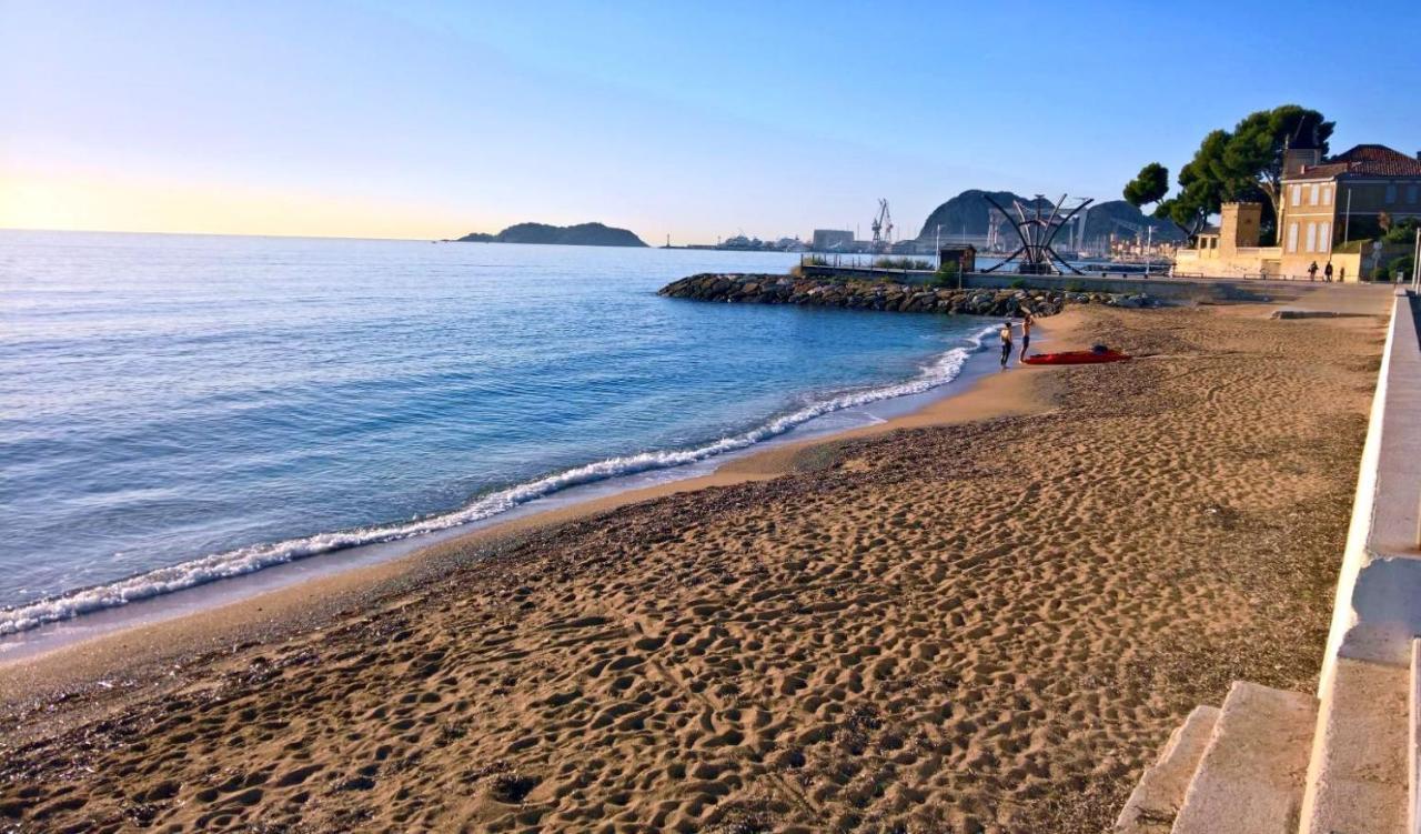 Logement Climatise Avec Jardin Et Parking Pour 2 Personnes En Bord De Plage La Ciotat Bagian luar foto